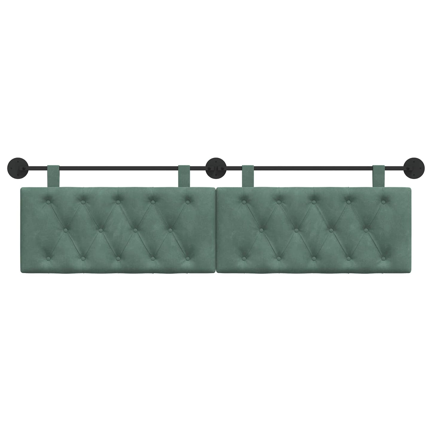 Hangend Hoofdeinde Zeegroen 170 x 55 x 7 cm Fluweel