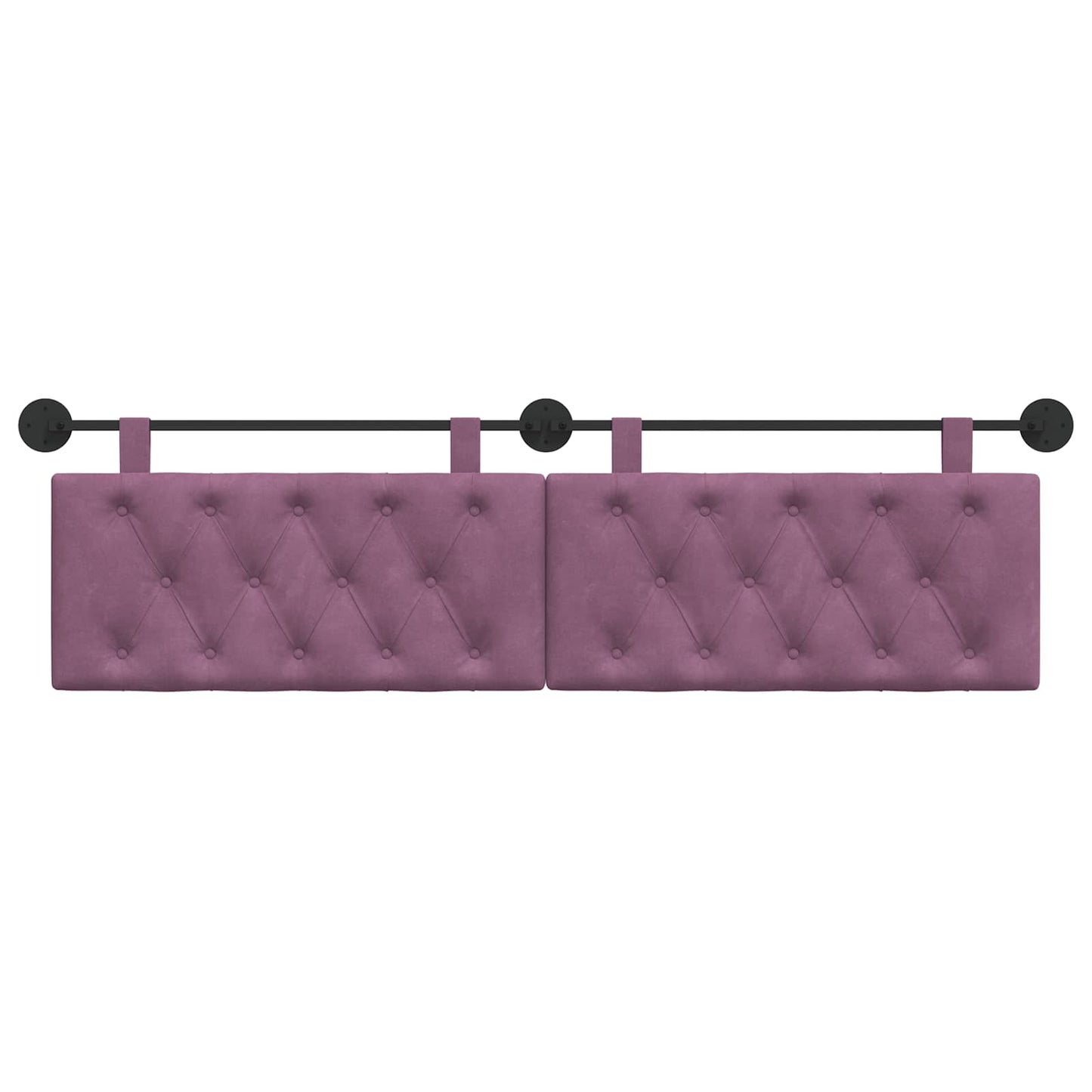 Hangend Hoofdeinde Wandgemonteerd Paars 170 x 55 x 7 cm Fluweel