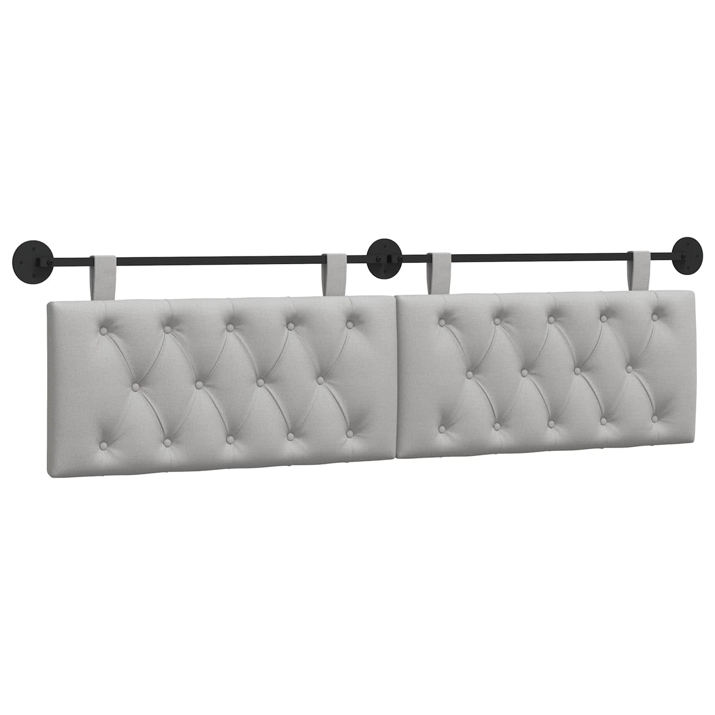 Hangend Hoofdeinde Wolkengrijs 190 x 55 x 7 cm Stof