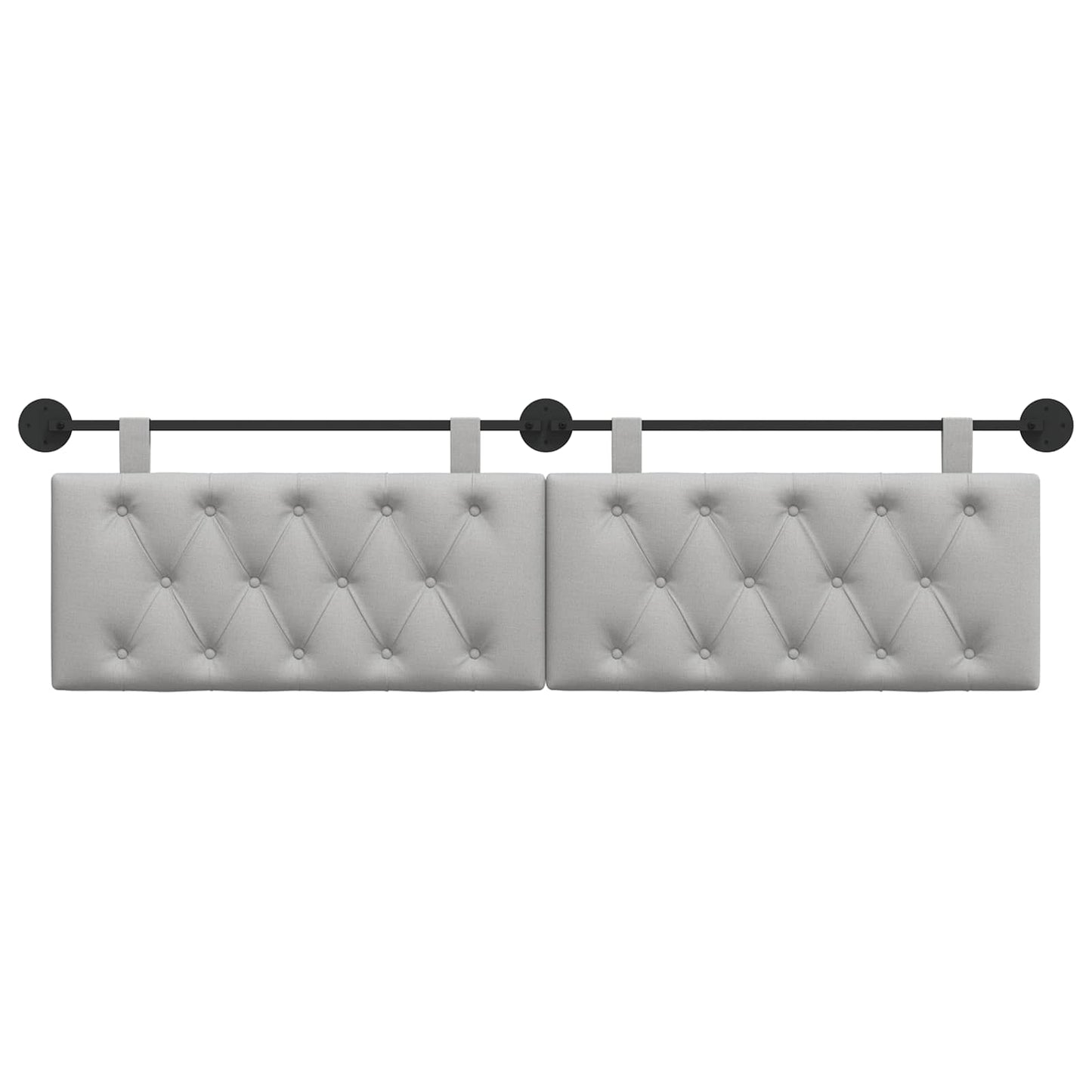 Hangend Hoofdeinde Wolkengrijs 190 x 55 x 7 cm Stof