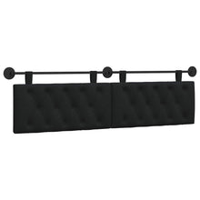 Hangend Hoofdeinde Wandgemonteerd Zwart 190 x 55 x 7 cm Stof