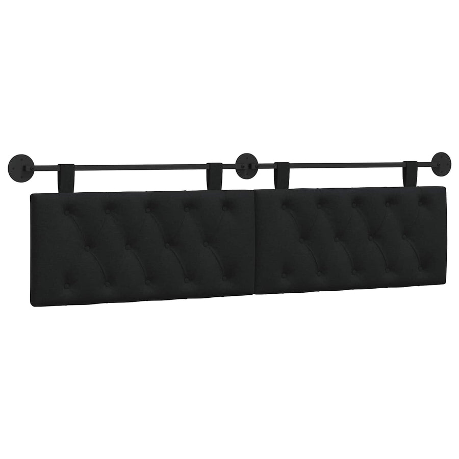 Hangend Hoofdeinde Wandgemonteerd Zwart 190 x 55 x 7 cm Stof