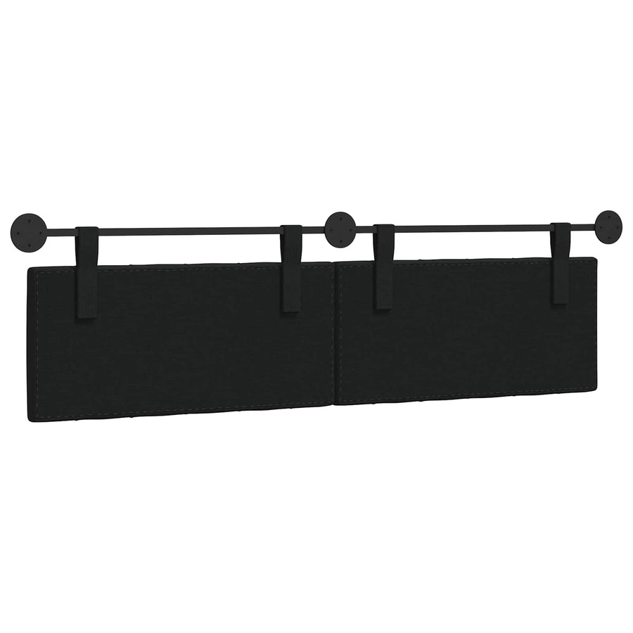 Hangend Hoofdeinde Wandgemonteerd Zwart 190 x 55 x 7 cm Stof