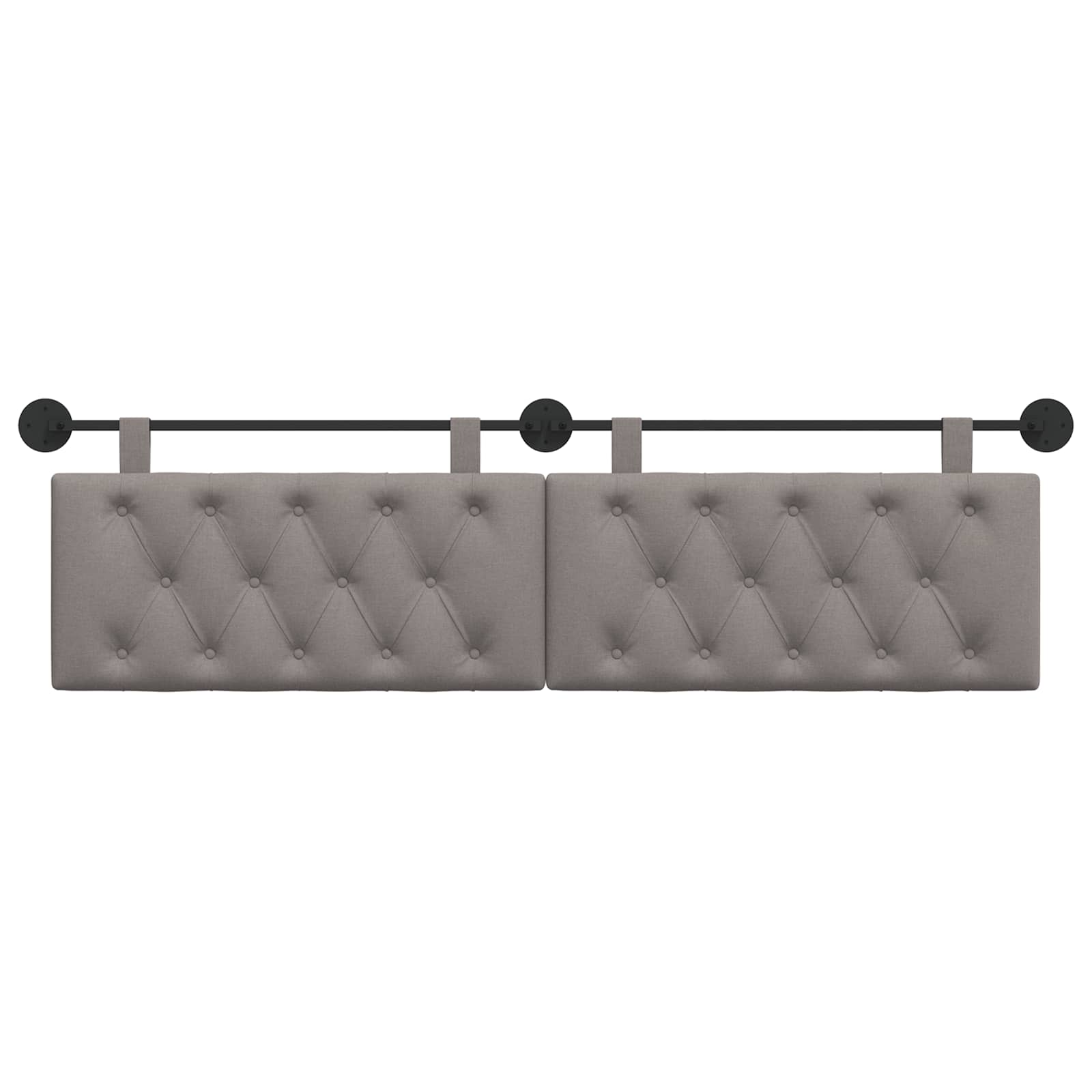 Hangend Hoofdeinde Wandgemonteerd Taupe 190 x 55 x 7 cm Stof