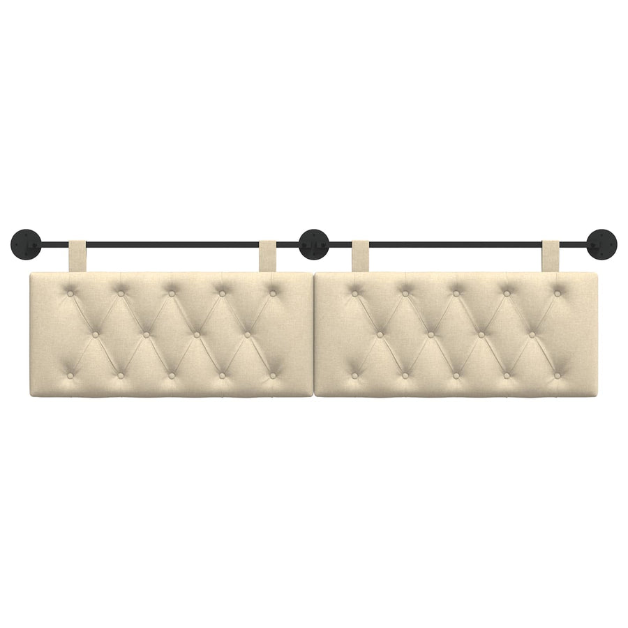 Hangend Hoofdeinde Wandgemonteerd Crème 190 x 55 x 7 cm Stof