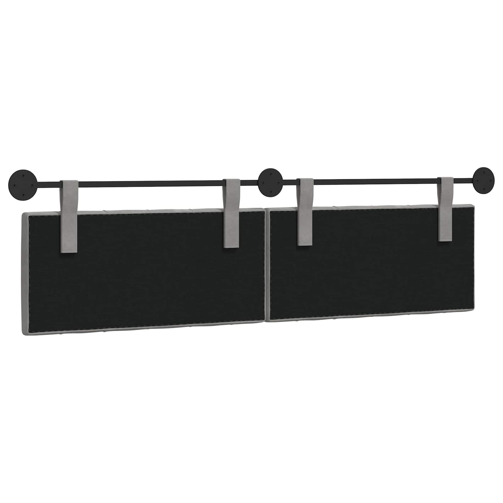 Hangend Hoofdeinde Lichtgrijs 190 x 55 x 7 cm Fluweel