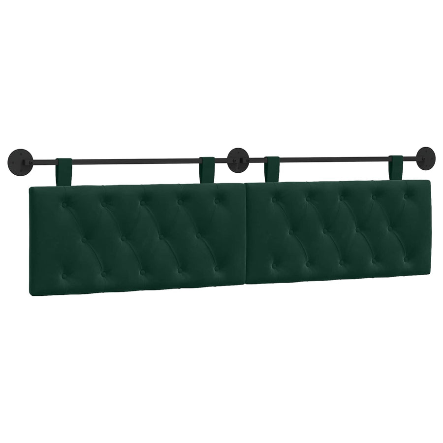 Hangend Hoofdeinde Donkergroen 190 x 55 x 7 cm Fluweel