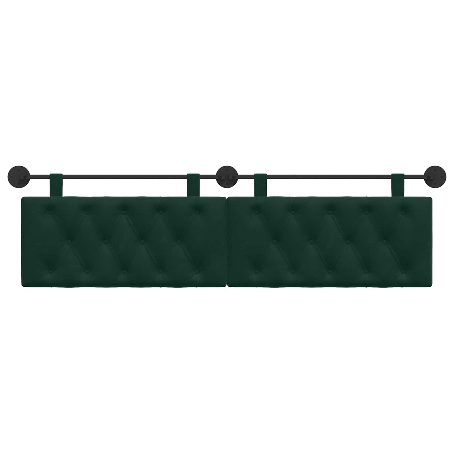 Hangend Hoofdeinde Donkergroen 190 x 55 x 7 cm Fluweel