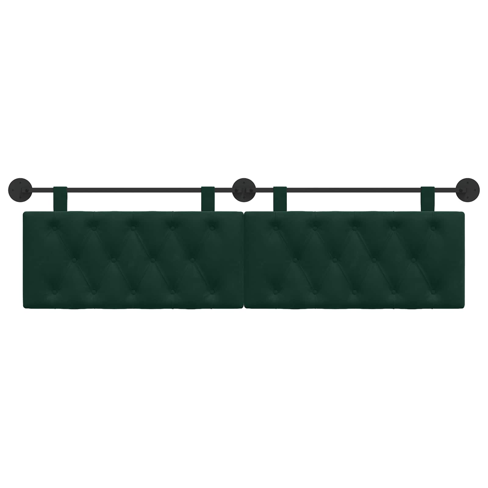 Hangend Hoofdeinde Donkergroen 190 x 55 x 7 cm Fluweel