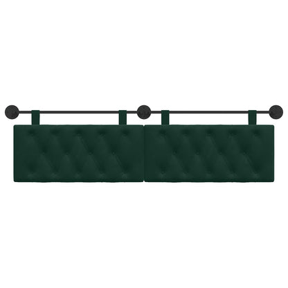 Hangend Hoofdeinde Donkergroen 190 x 55 x 7 cm Fluweel