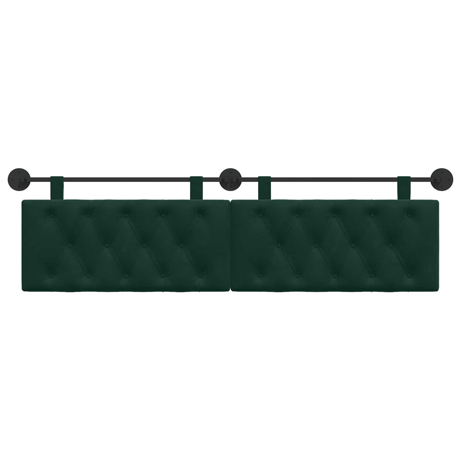 Hangend Hoofdeinde Donkergroen 190 x 55 x 7 cm Fluweel