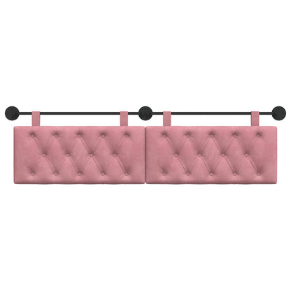 Hangend Hoofdeinde Wandgemonteerd Roze 190 x 55 x 7 cm Fluweel