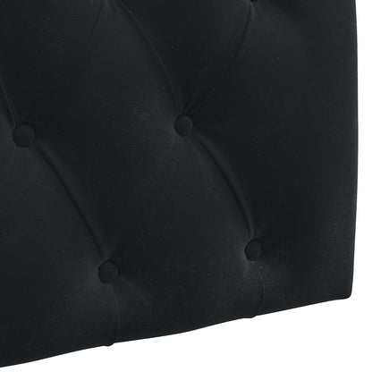 Hangend Hoofdeinde Wandgemonteerd Zwart 190 x 55 x 7 cm Fluweel