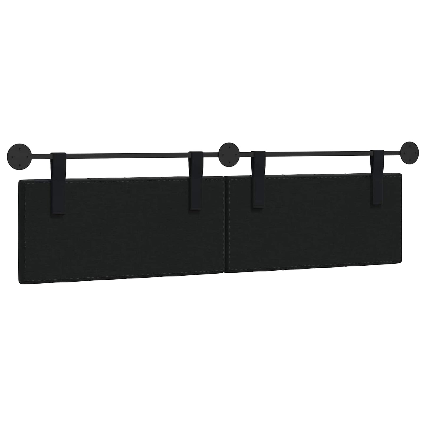 Hangend Hoofdeinde Wandgemonteerd Zwart 190 x 55 x 7 cm Fluweel