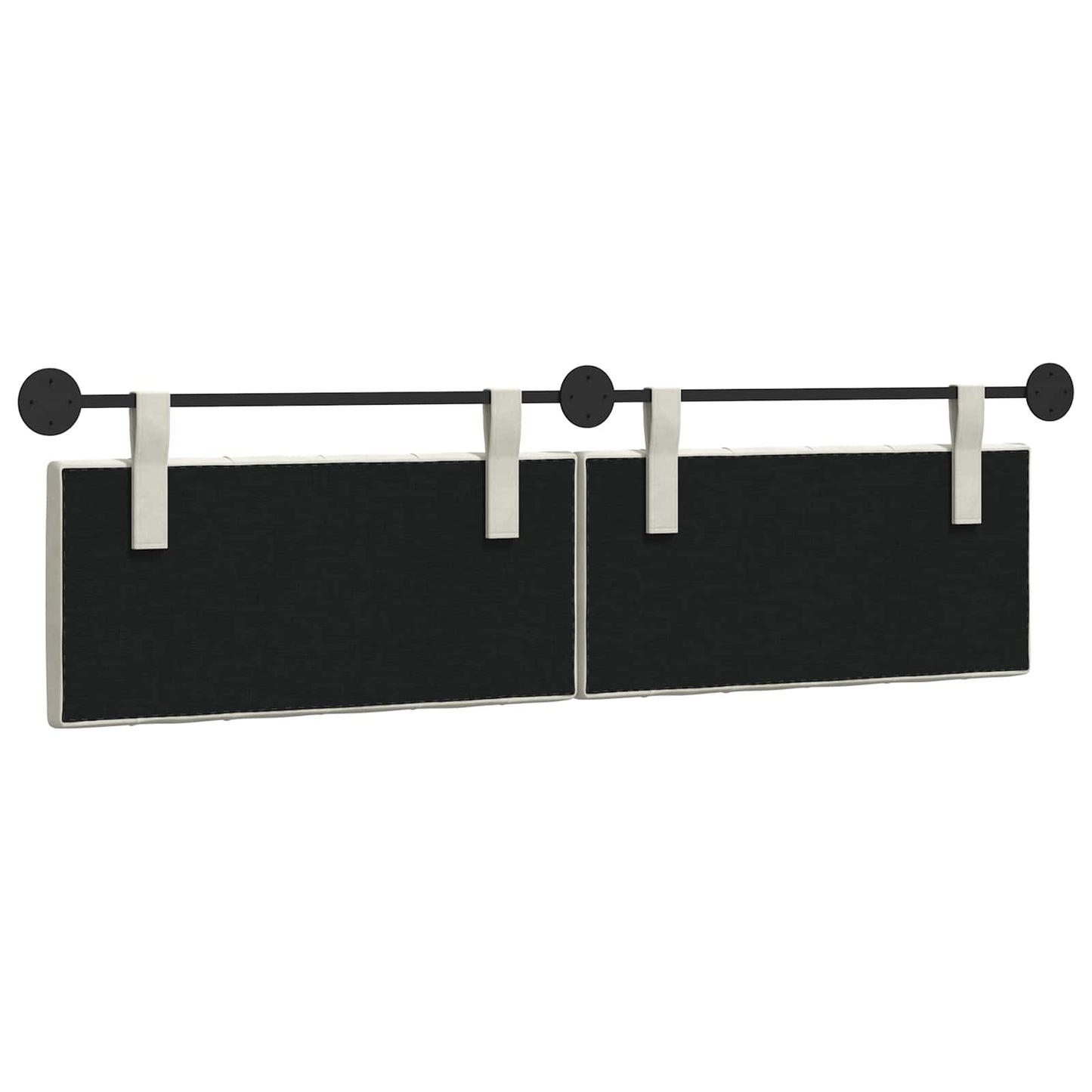 Hangend Hoofdeinde Wandgemonteerd Crème 190 x 55 x 7 cm Fluweel