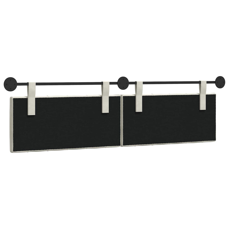 Hangend Hoofdeinde Wandgemonteerd Crème 190 x 55 x 7 cm Fluweel
