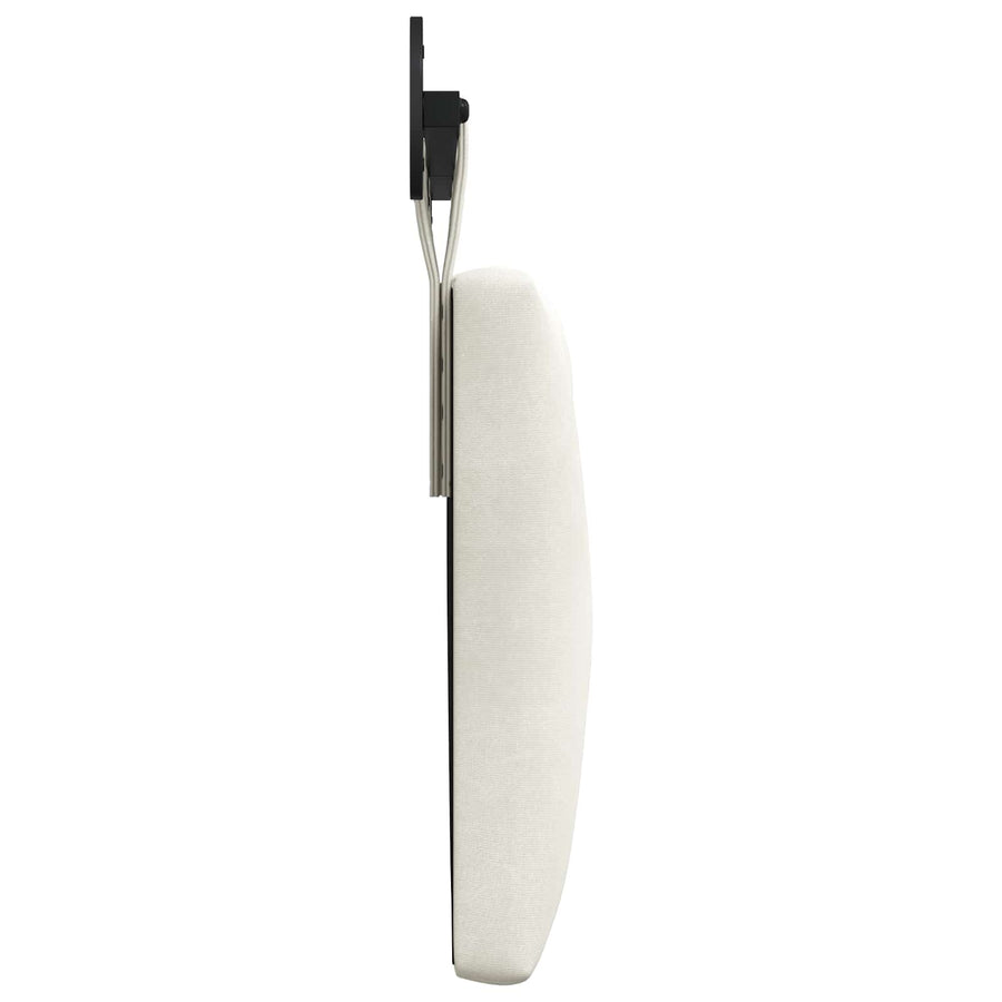Hangend Hoofdeinde Wandgemonteerd Crème 190 x 55 x 7 cm Fluweel