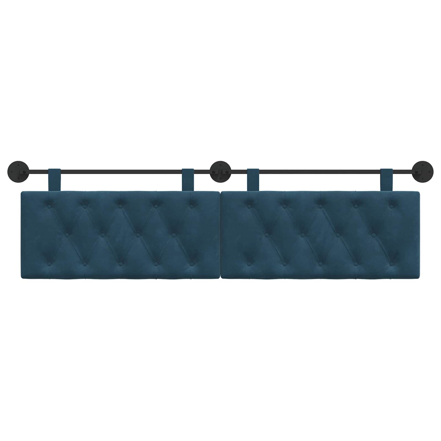 Hangend Hoofdeinde Wandgemonteerd Blauw 190 x 55 x 7 cm Fluweel