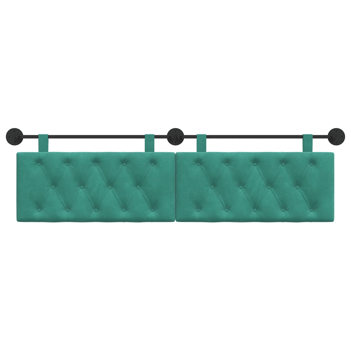 Hangend Hoofdeinde Turquoise 190 x 55 x 7 cm Fluweel