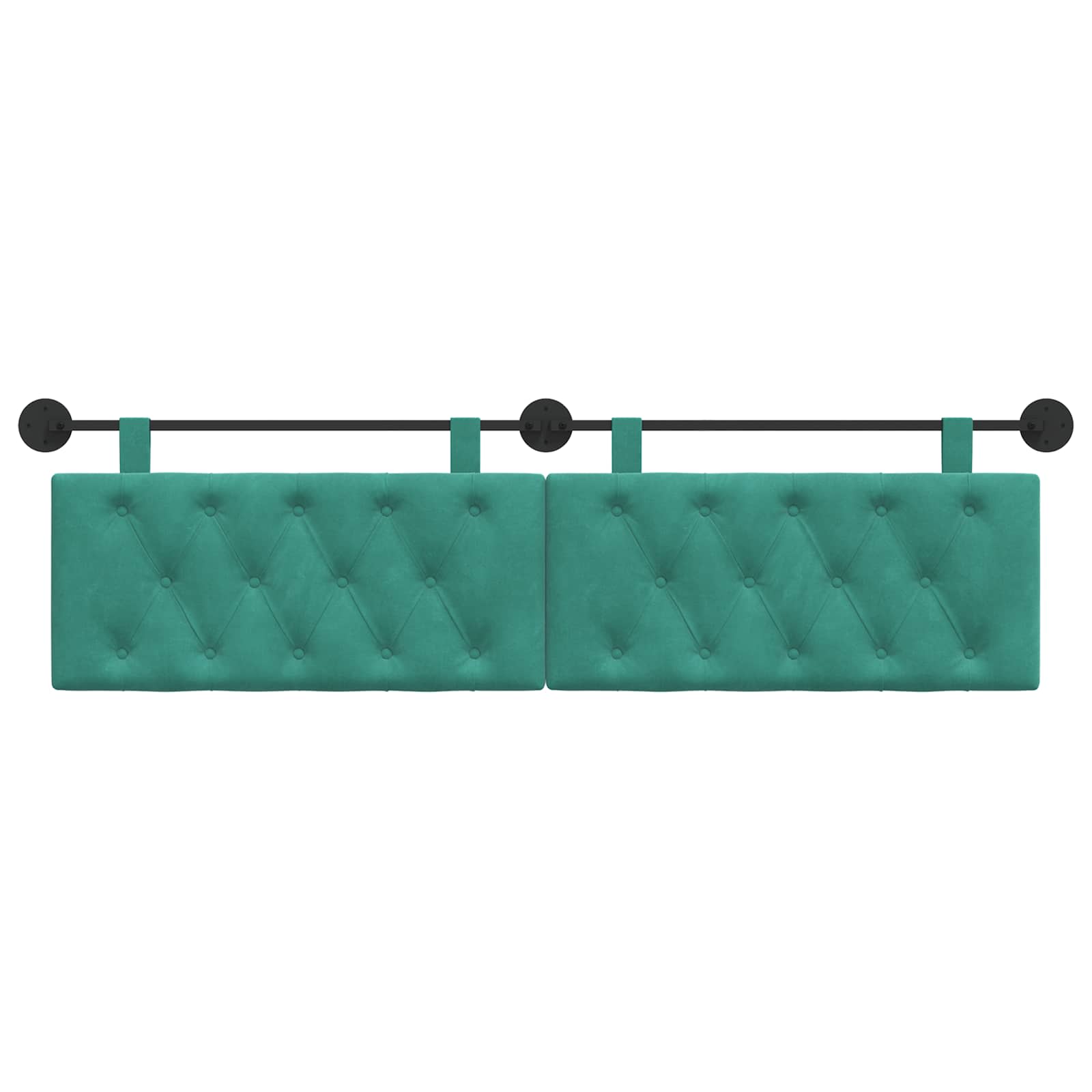 Hangend Hoofdeinde Turquoise 190 x 55 x 7 cm Fluweel