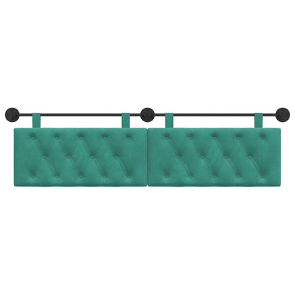 Hangend Hoofdeinde Turquoise 190 x 55 x 7 cm Fluweel