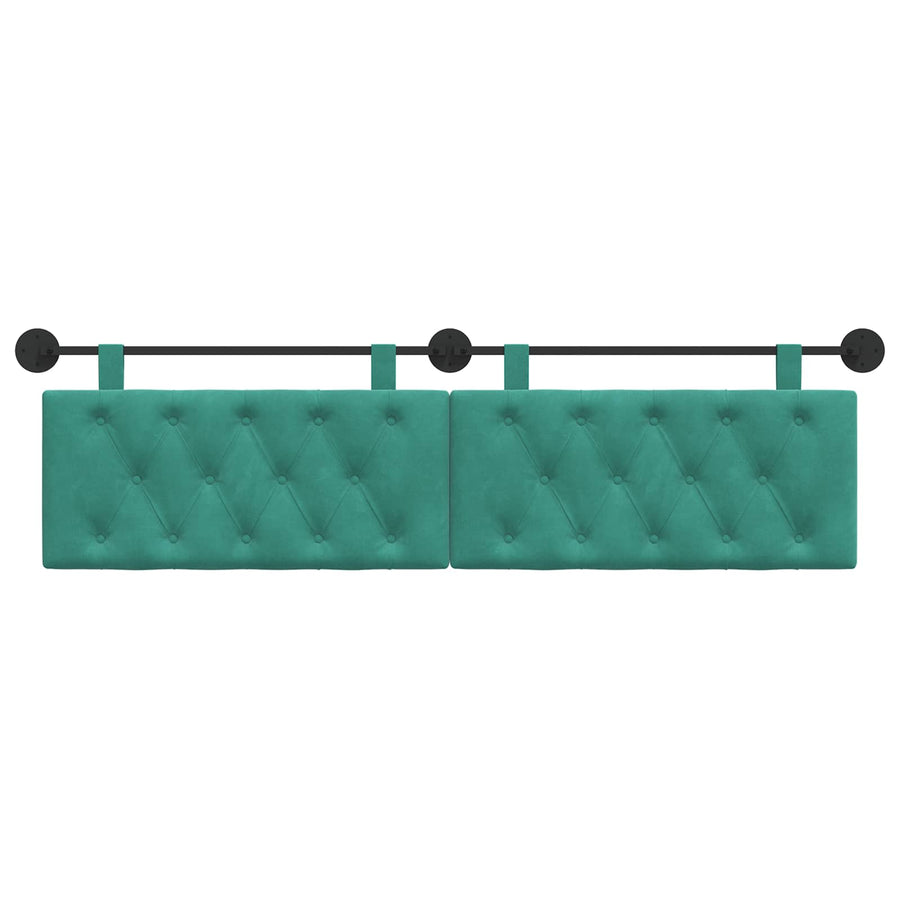 Hangend Hoofdeinde Turquoise 190 x 55 x 7 cm Fluweel