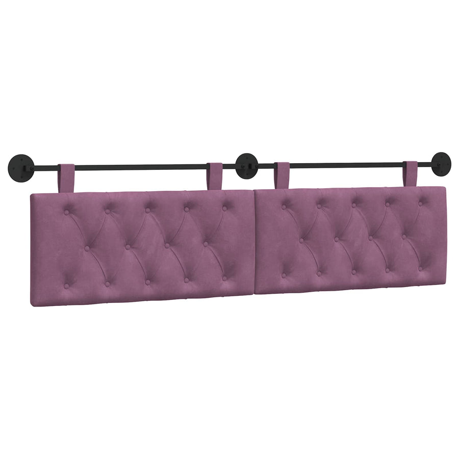 Hangend Hoofdeinde Wandgemonteerd Paars 190 x 55 x 7 cm Fluweel