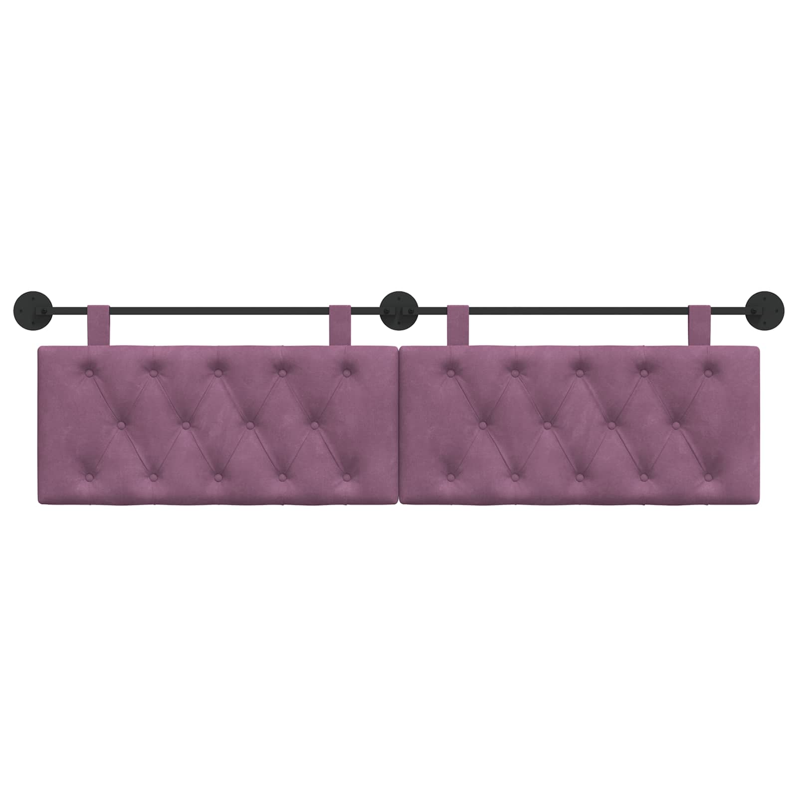 Hangend Hoofdeinde Wandgemonteerd Paars 190 x 55 x 7 cm Fluweel