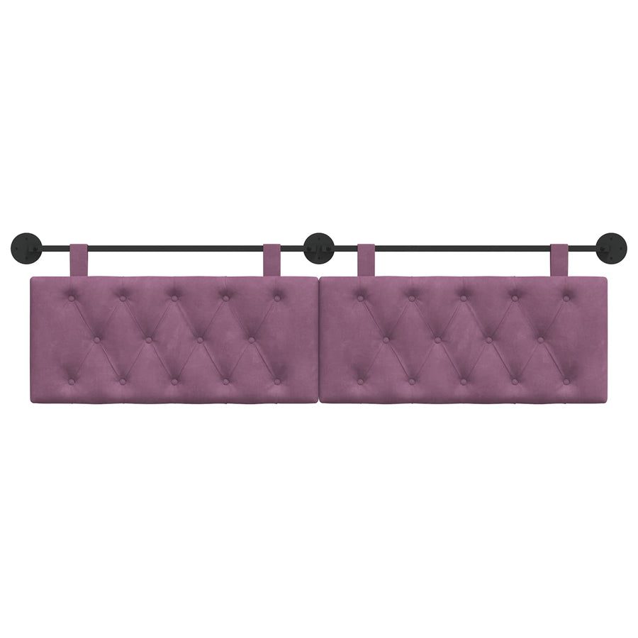 Hangend Hoofdeinde Wandgemonteerd Paars 190 x 55 x 7 cm Fluweel