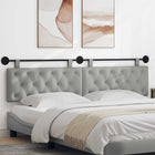 Hanging Headboard Cloud Grey 210 x 55 x 7 cm Fabric