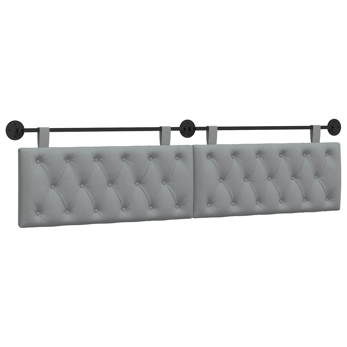 Hangend Hoofdeinde Lichtgrijs 210 x 55 x 7 cm Stof