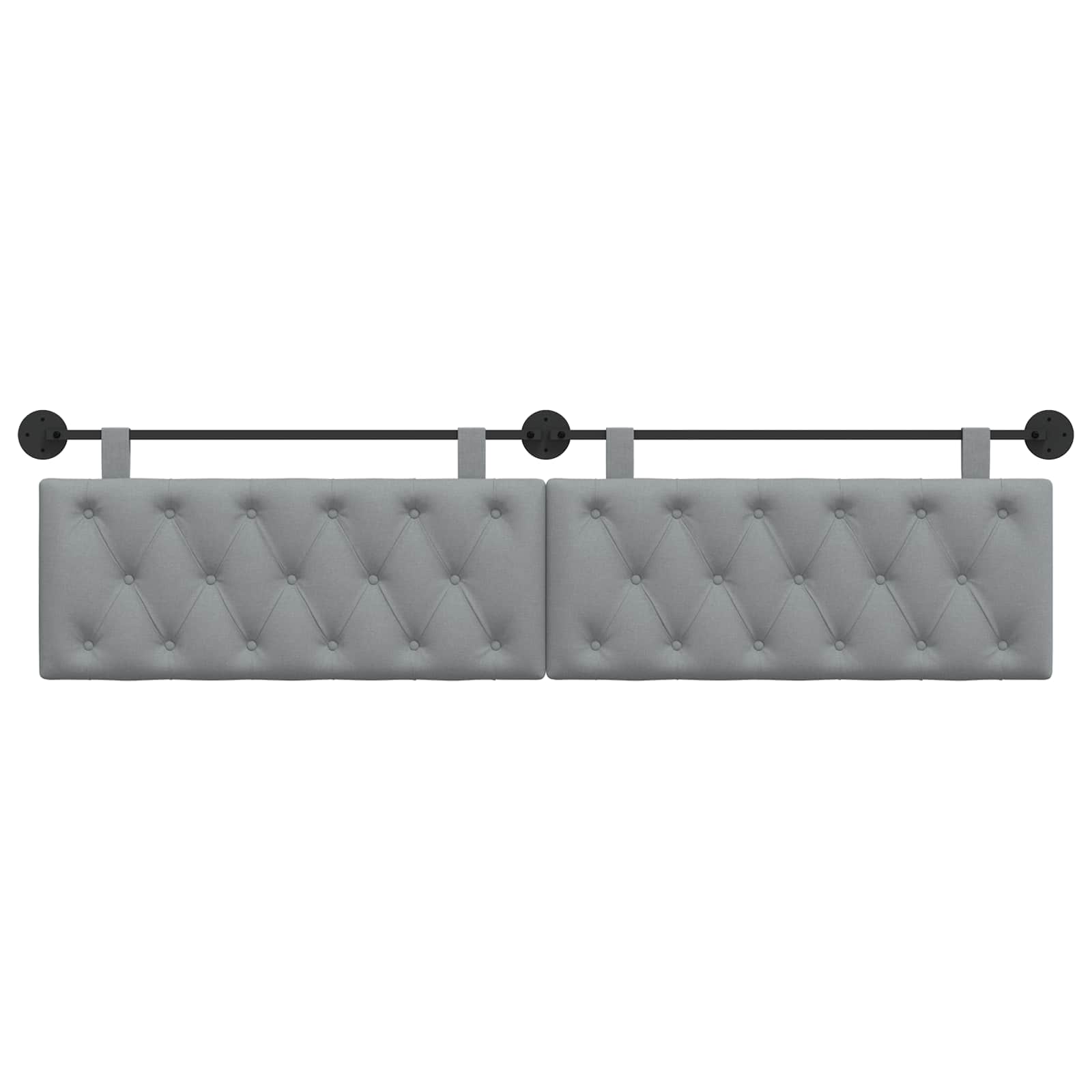 Hangend Hoofdeinde Lichtgrijs 210 x 55 x 7 cm Stof