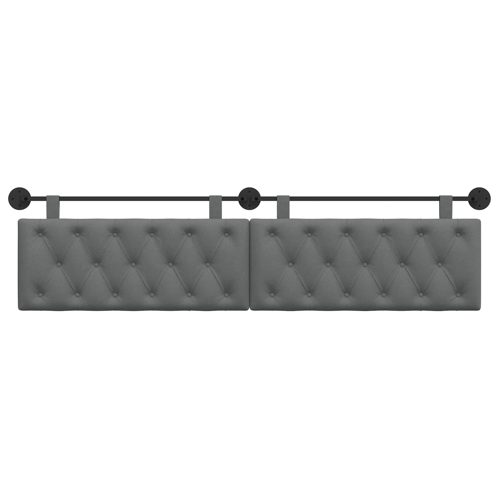 Hangend Hoofdeinde Donkergrijs 210 x 55 x 7 cm Stof