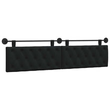 Hangend Hoofdeinde Wandgemonteerd Zwart 210 x 55 x 7 cm Stof