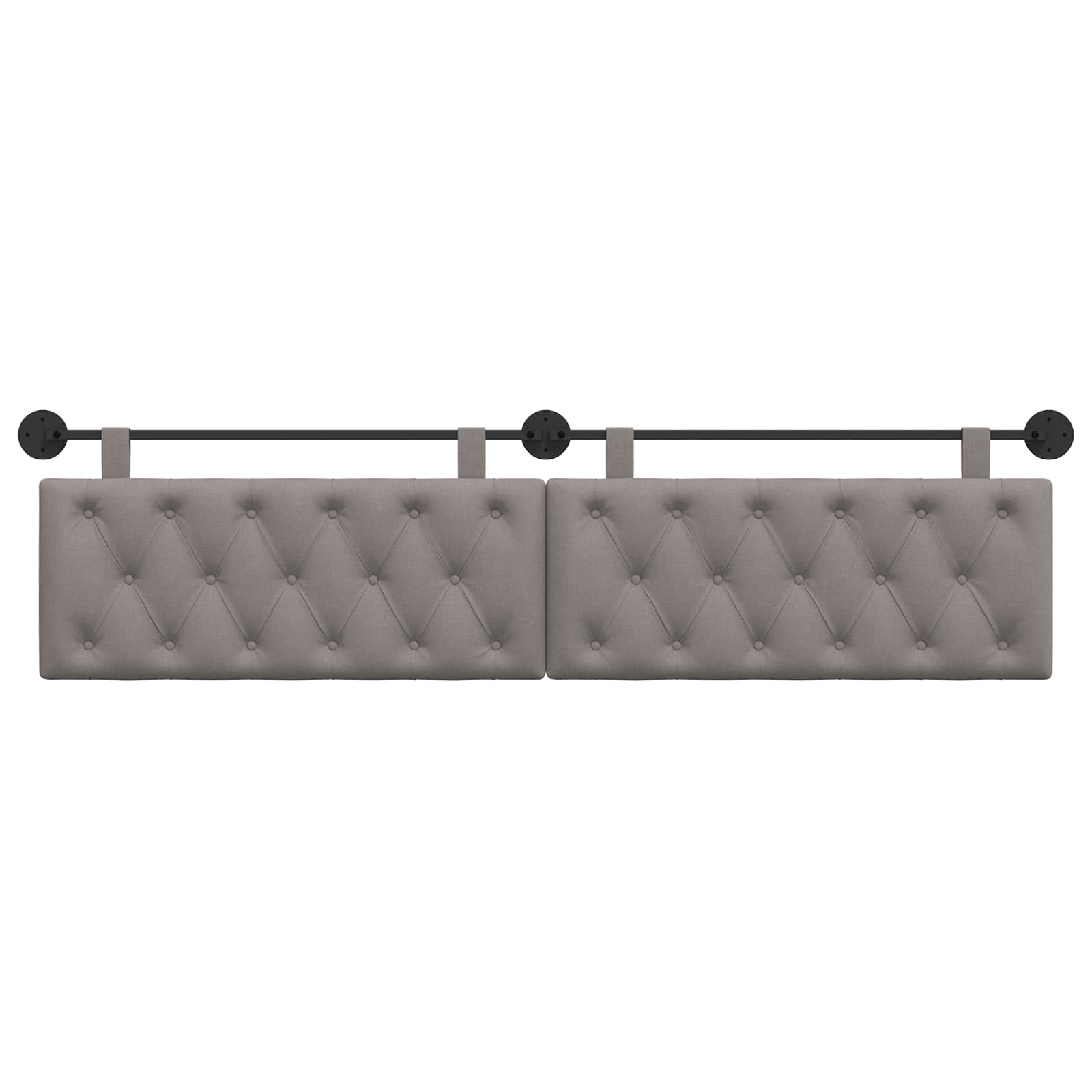 Hangend Hoofdeinde Wandgemonteerd Taupe 210 x 55 x 7 cm Stof