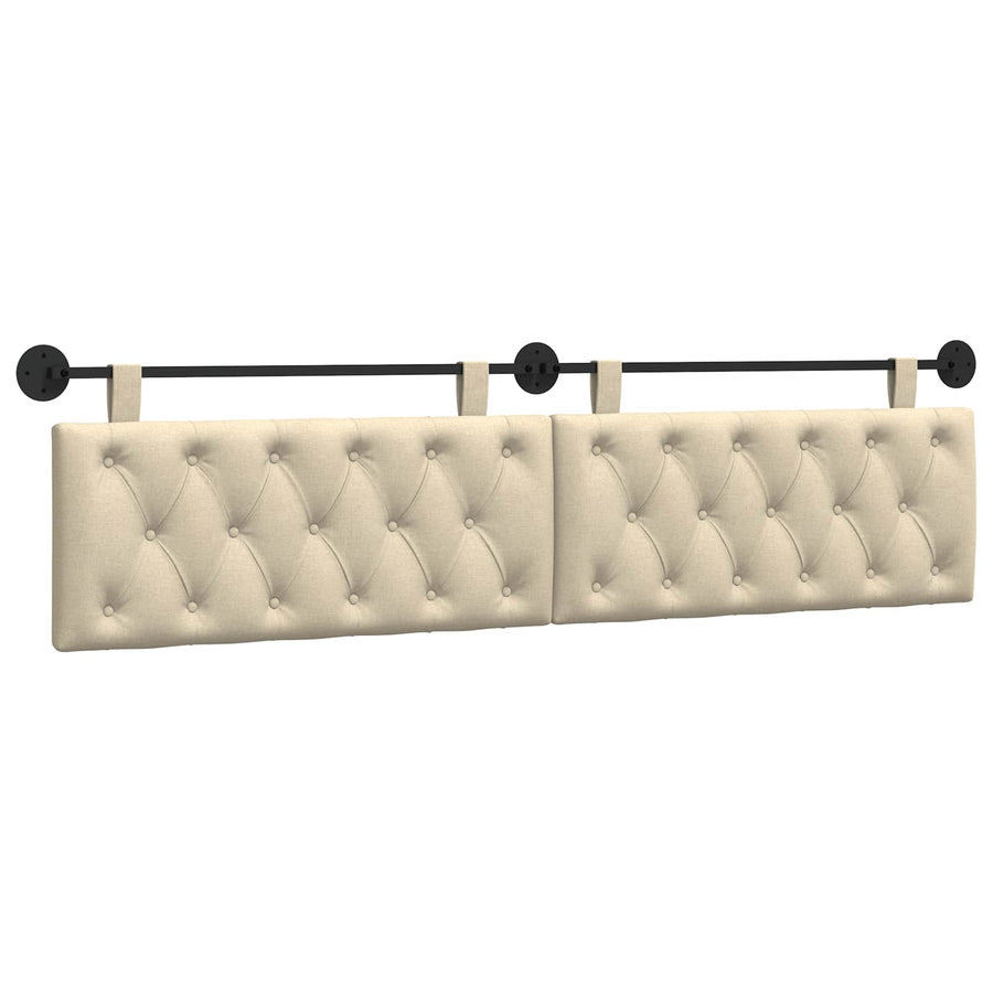 Hangend Hoofdeinde Wandgemonteerd Crème 210 x 55 x 7 cm Stof