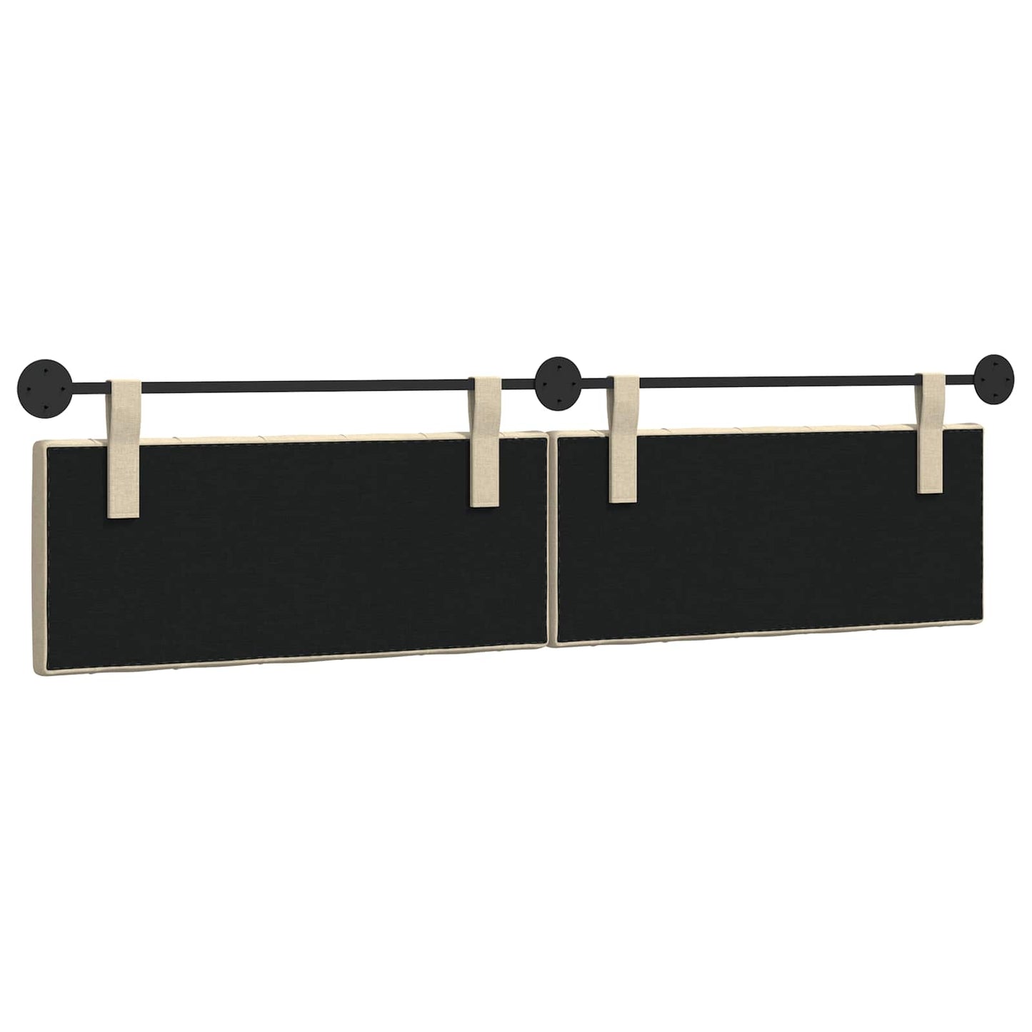 Hangend Hoofdeinde Wandgemonteerd Crème 210 x 55 x 7 cm Stof