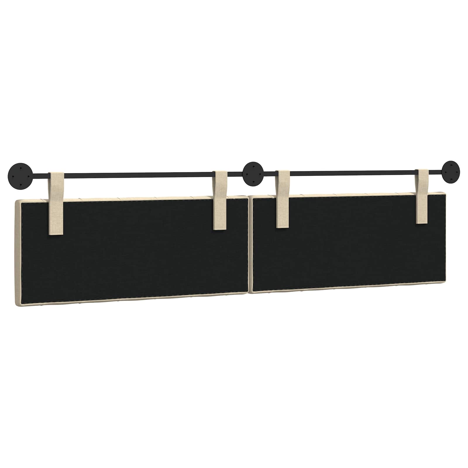 Hangend Hoofdeinde Wandgemonteerd Crème 210 x 55 x 7 cm Stof