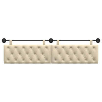 Hangend Hoofdeinde Wandgemonteerd Crème 210 x 55 x 7 cm Stof