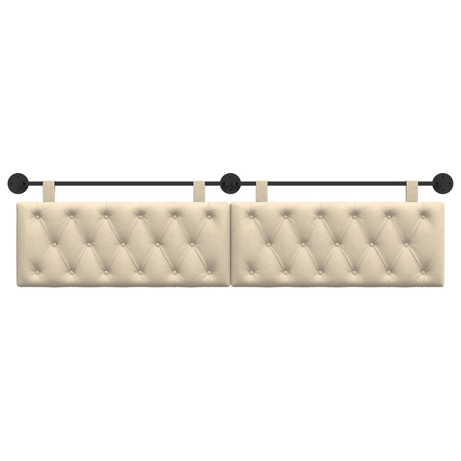 Hangend Hoofdeinde Wandgemonteerd Crème 210 x 55 x 7 cm Stof