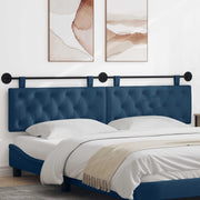 Hoofdeinde wandmontage 210x55x7 cm stof blauw