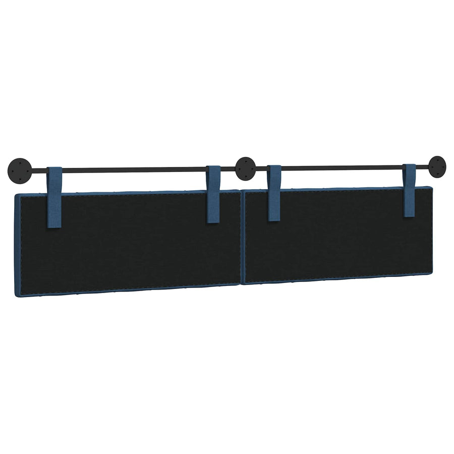 Hangend Hoofdeinde Wandgemonteerd Blauw 210 x 55 x 7 cm Stof