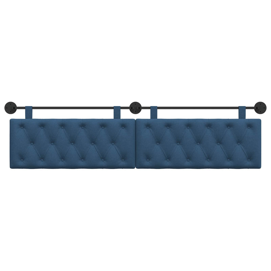 Hangend Hoofdeinde Wandgemonteerd Blauw 210 x 55 x 7 cm Stof