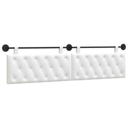 Hangend Hoofdeinde Wandgemonteerd Wit 210 x 55 x 7 cm Stof
