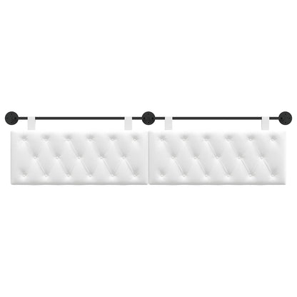 Hangend Hoofdeinde Wandgemonteerd Wit 210 x 55 x 7 cm Stof