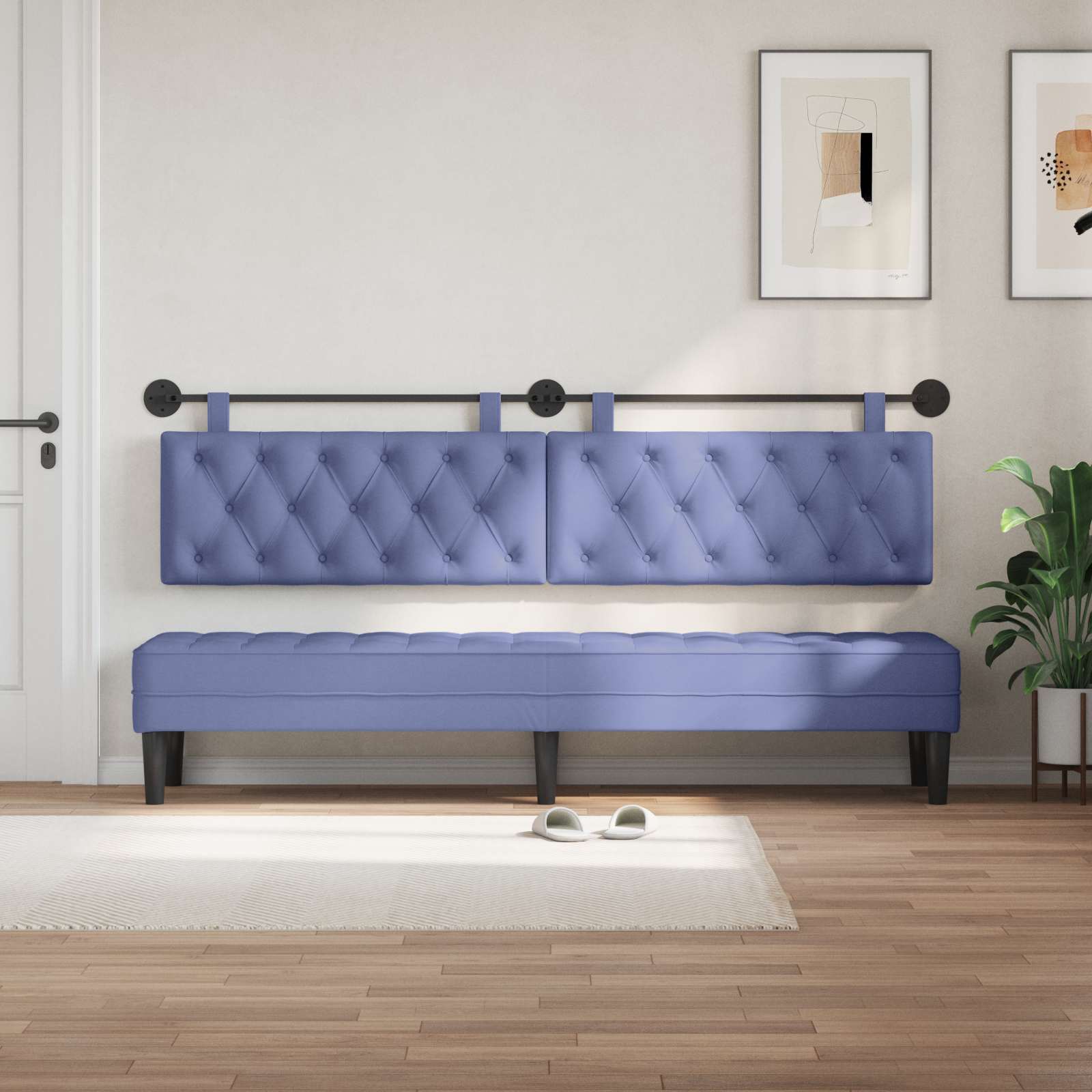 Hangend Hoofdeinde Jeans Blauw 210 x 55 x 7 cm Stof