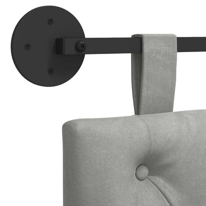 Hangend Hoofdeinde Lichtgrijs 210 x 55 x 7 cm Fluweel