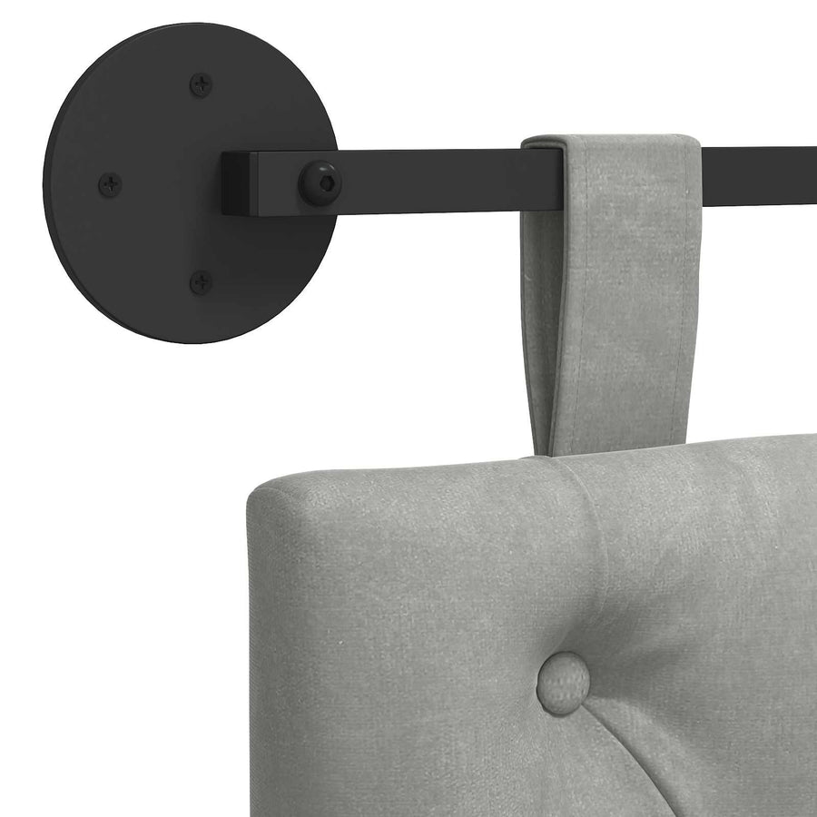 Hangend Hoofdeinde Lichtgrijs 210 x 55 x 7 cm Fluweel