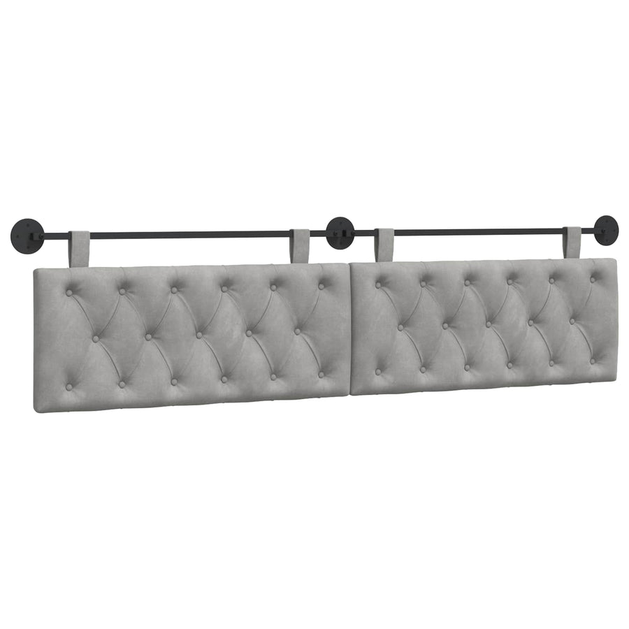 Hangend Hoofdeinde Lichtgrijs 210 x 55 x 7 cm Fluweel