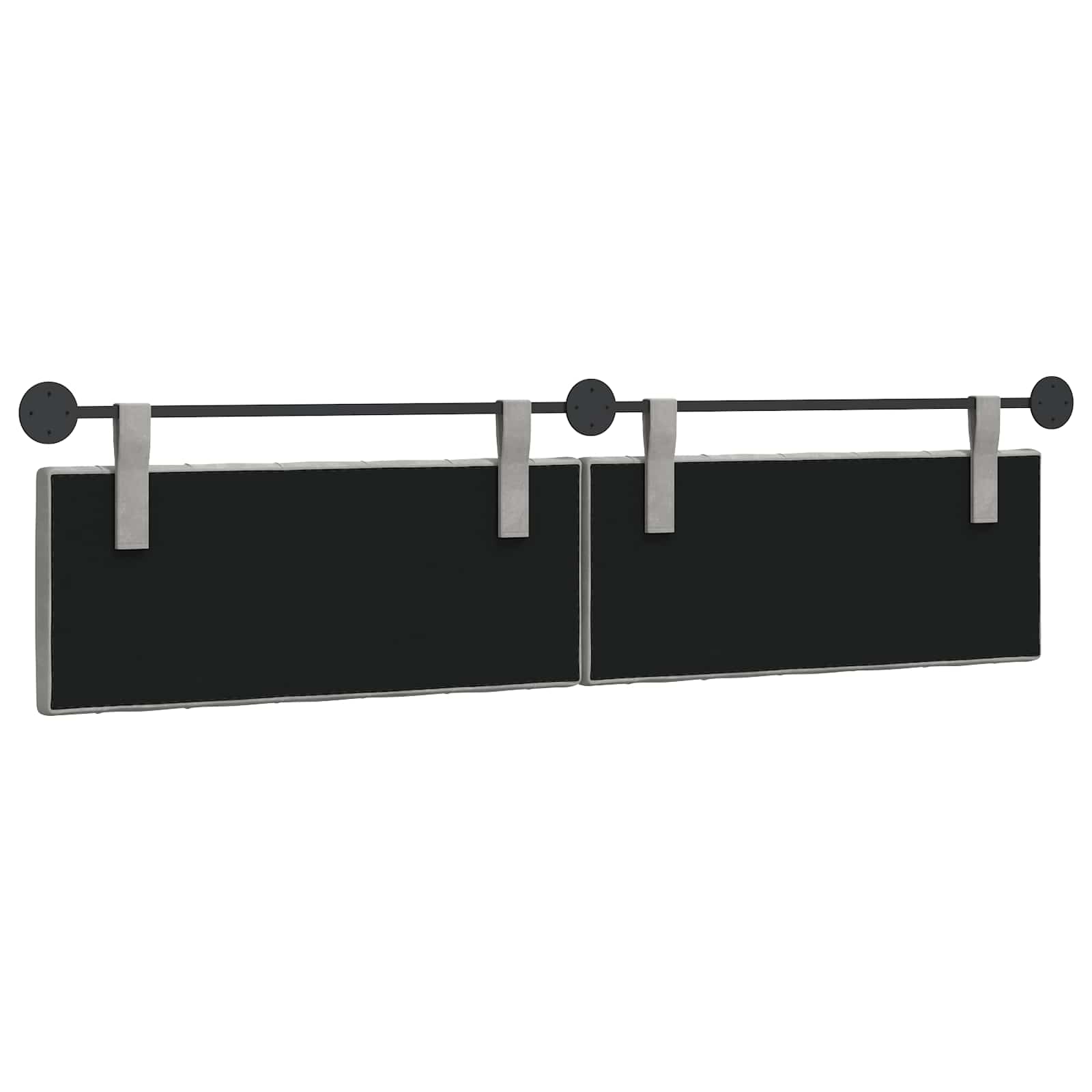 Hangend Hoofdeinde Lichtgrijs 210 x 55 x 7 cm Fluweel